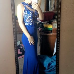 Beautiful blue prom dress